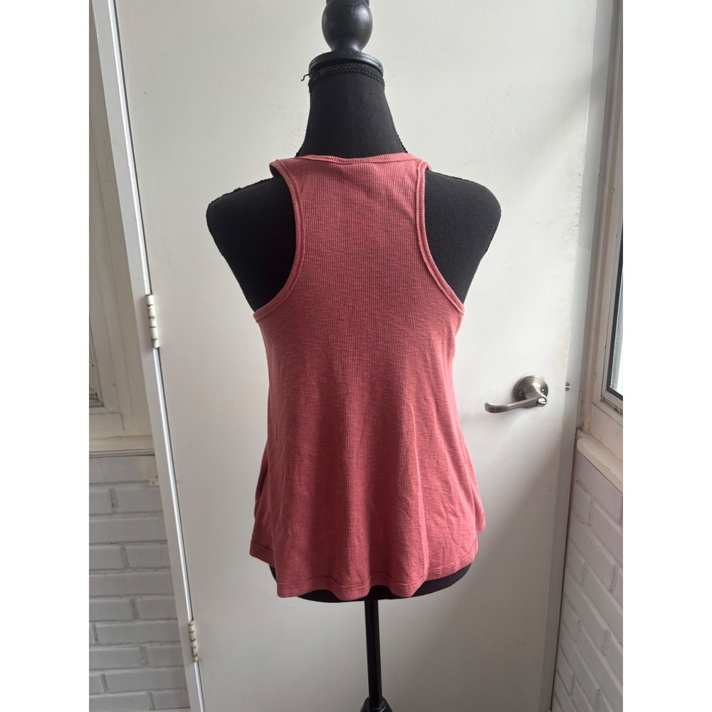 Free People Long Beach Ribbed Racerback Swing Tank Small boho layered staple - Picture 5 of 8